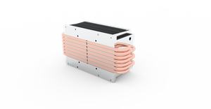 Kundenspezifischer 500-W-Aluminium-Kühlkörper mit Reißverschlusslamellen und Heatpipe